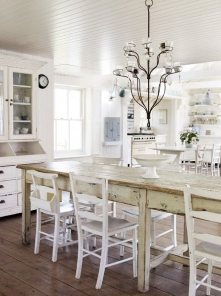 modern country style dining table