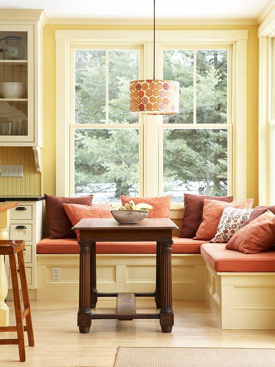 Morning Room    Morning Room  A warm color scheme is right at home in a breakfas