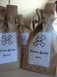Pirate party favor ideas (and other images) – would be a good way to use the ext