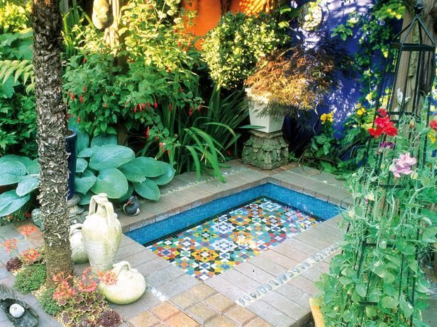Rectangular Garden Pool: So many DIY mosaic projects for the garden are circular