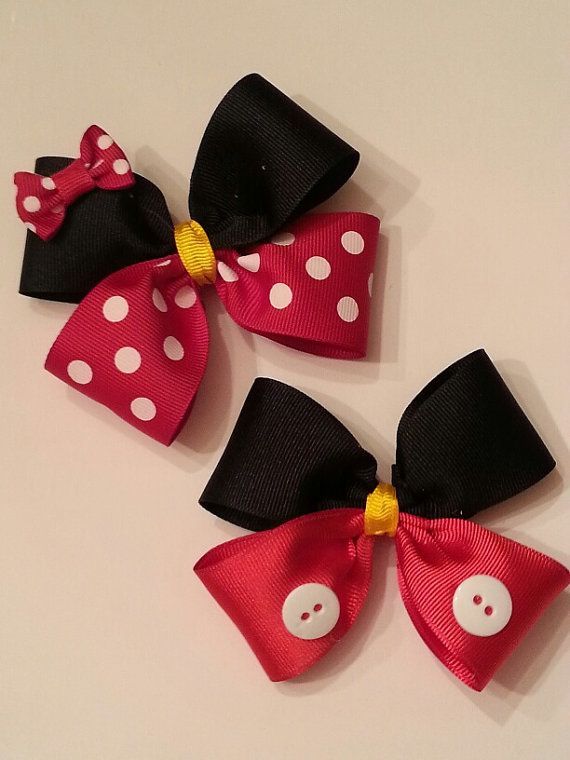 @Sarah Chintomby Chintomby Chintomby Nelson  cute hair ribbon idea Mickey Mouse