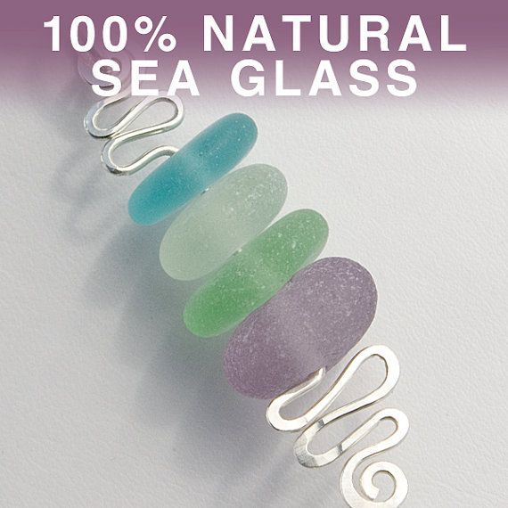 Sea Glass Jewelry Pendant MultiColored Beach by SeaGlassJournal