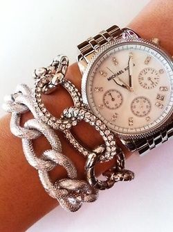 Silver, fancy, perfect. Oh, and thats my watch :)