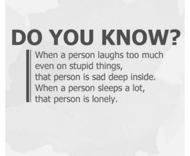 So I’m depressed? I just thought I loved sleep and have a good sense of humor. P