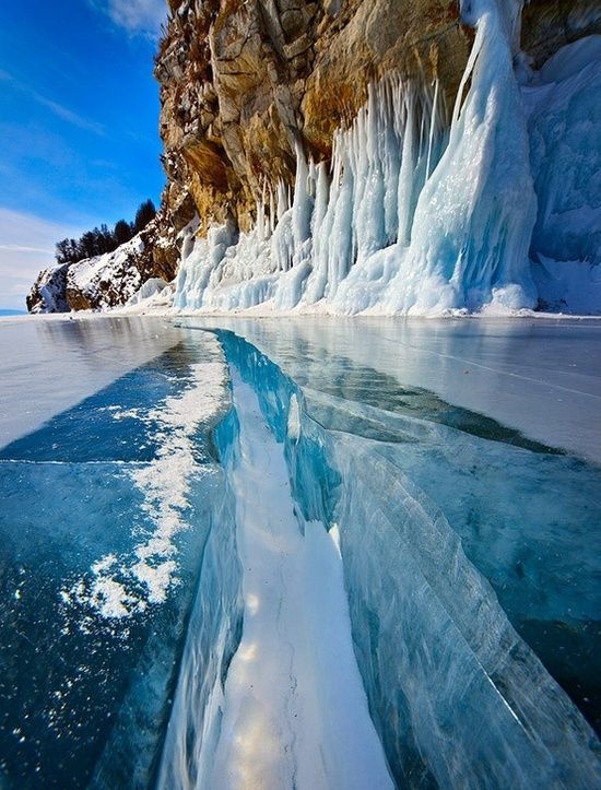 Solid Ice, Lake Baikal, Russia