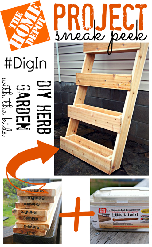 The Home Depot Project Sneak Peek {DIY Herb Garden} #DigIn. Id love to have one