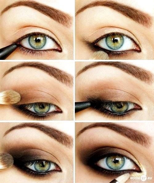 The important thing to remember is to start out with brown eyeliner and then the