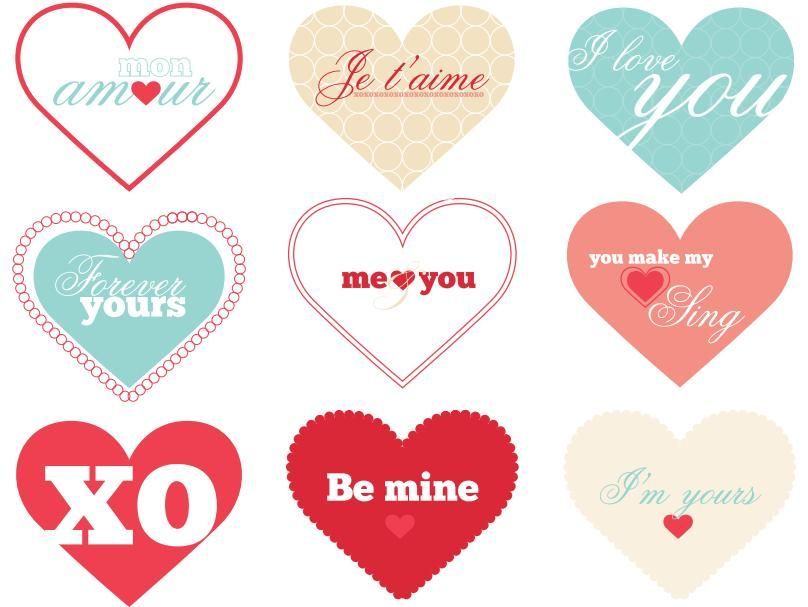 Valentines Heart Printables  How cute are these by graphic designer, Holli Samps