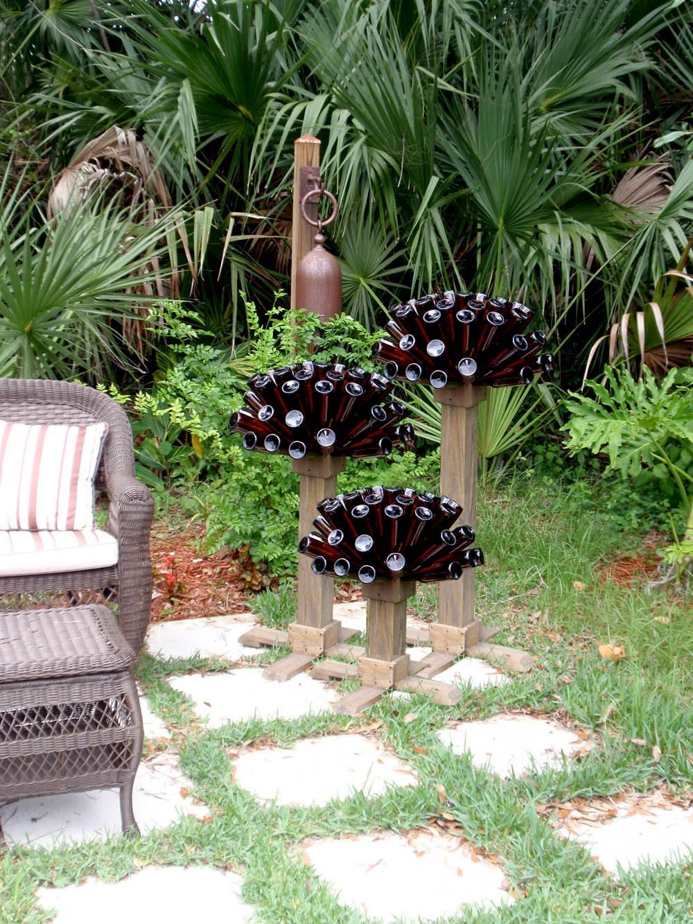 Wine Bottle Tree | Beer or Wine Bottle Tree Unique Recycled by GnakedGnomery on