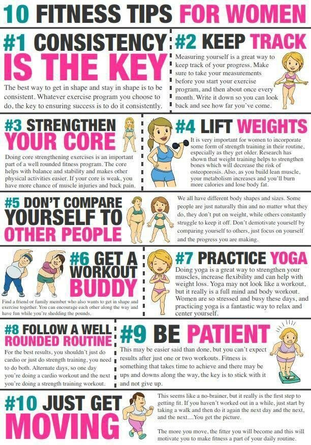 10 Fitness tips for women