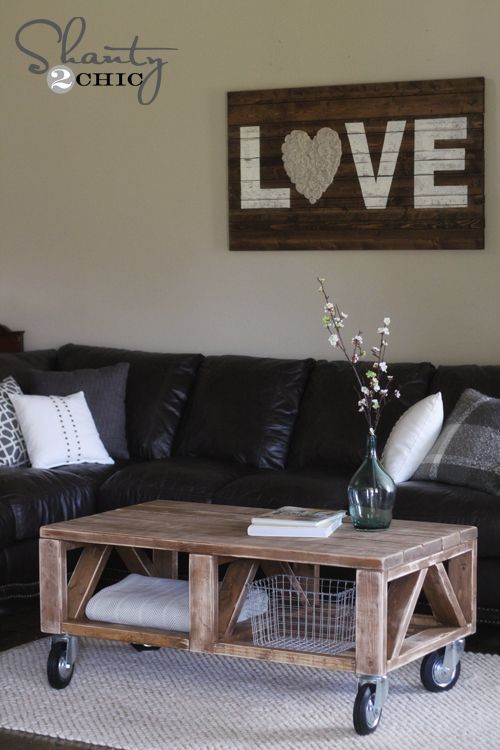 21 Great DIY Furniture Ideas for Your Home.  Love the love sign.   I love this c