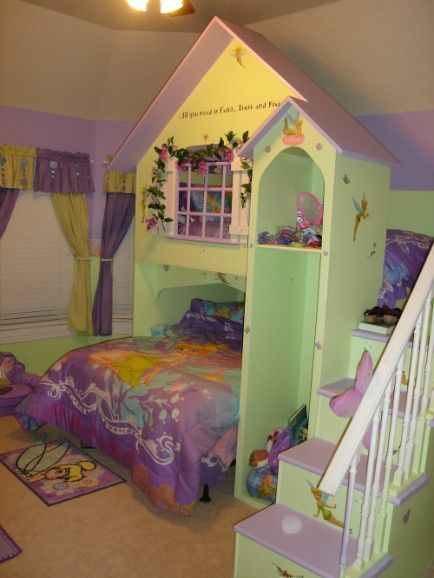 A little too matchy matchy but still a unique and fun girls bedroom idea