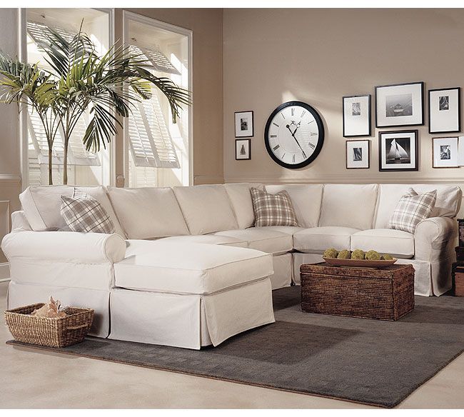 A sectional sofa may be the solution for a small and awkward den space.