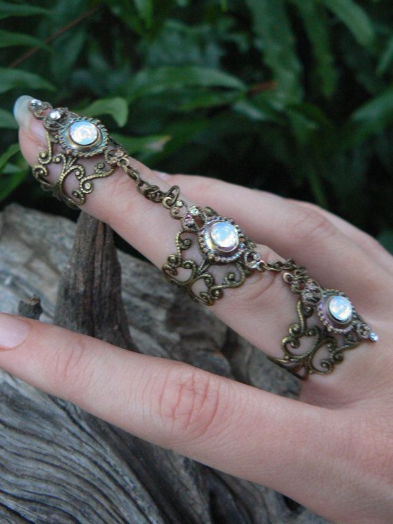 armor ring triple ring SALE 33.00 nail ring nail claw nail tip knuckle ring vamp