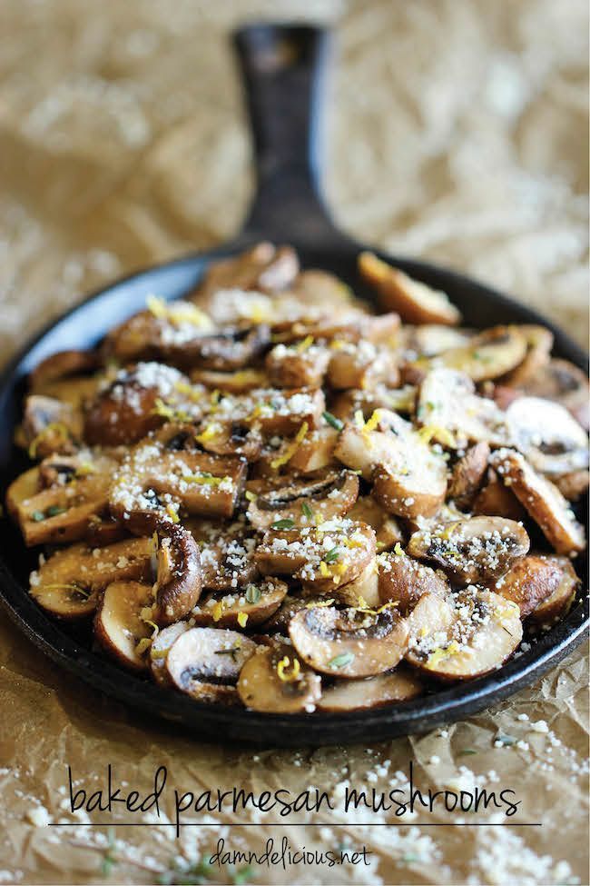 Baked Parmesan Mushrooms – The easiest, most flavorful mushrooms you will ever m