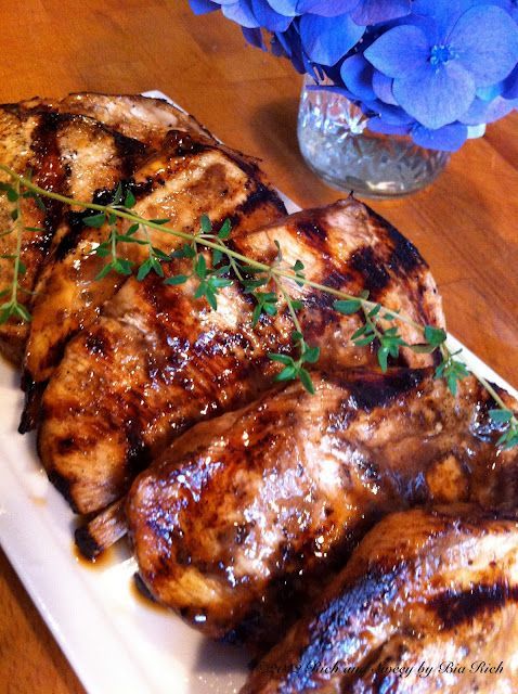Balsamic Marinated Grilled Chicken ~ 4 chicken cutlets, sliced in half if very t