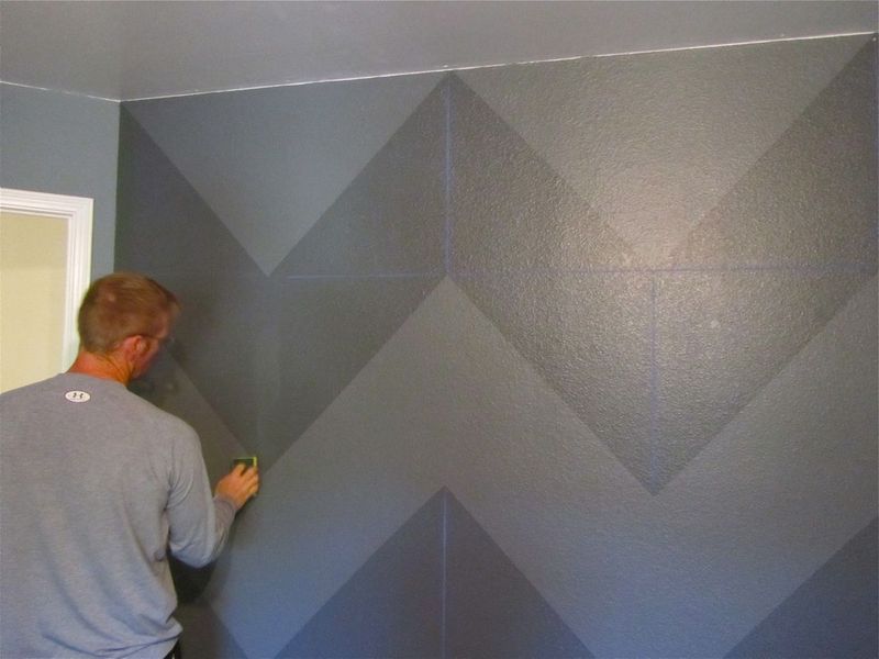 BEST chevron wall tutorial I have found! I literally CANNOT wait to do this DIY.