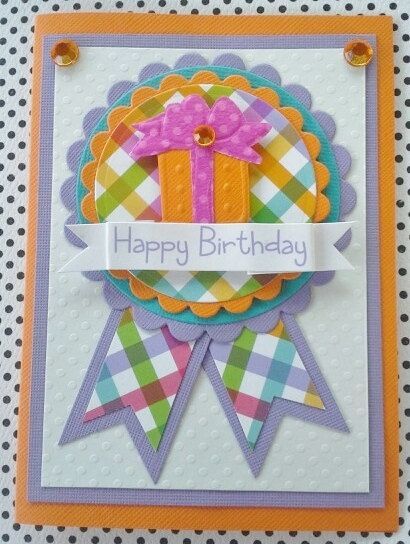 Birthday Card Handmade Bright and cheery  by chucklesandcharms