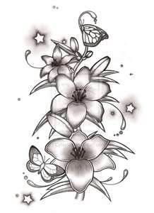 Black And White Lily Tattoo Design For Girl  Tattoos Ideas