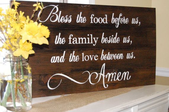 Bless the food before us family beside us and love by angtiques, $120.00