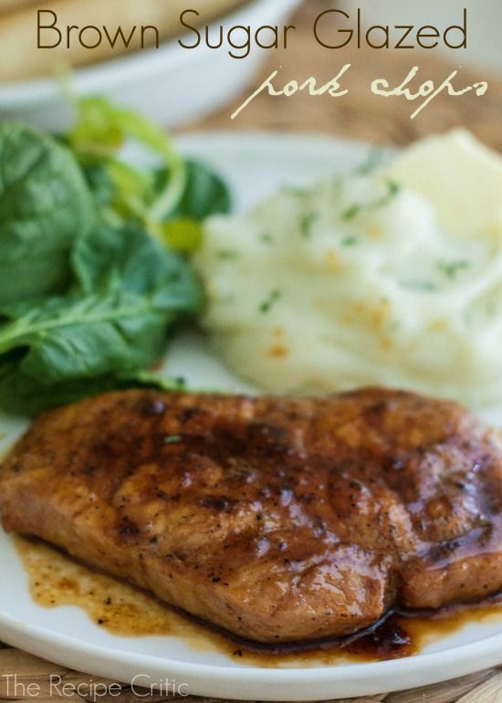 Brown Sugar Glazed Pork Chops. These were the quickest, easiest things ever! And