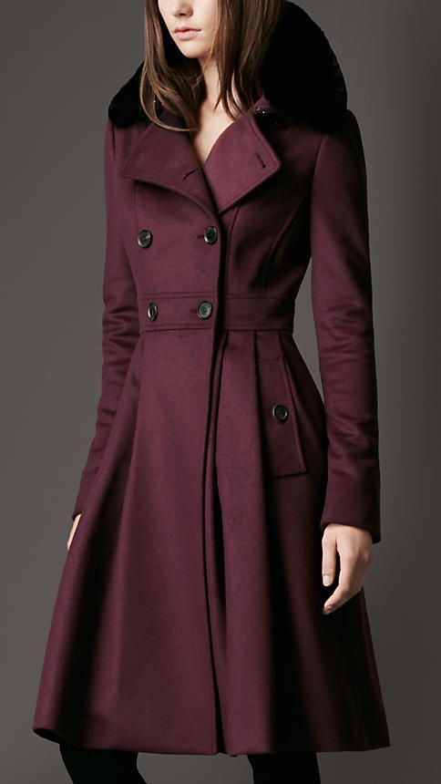 Burberry London Full Skirt Coat. Love everything especially the color.