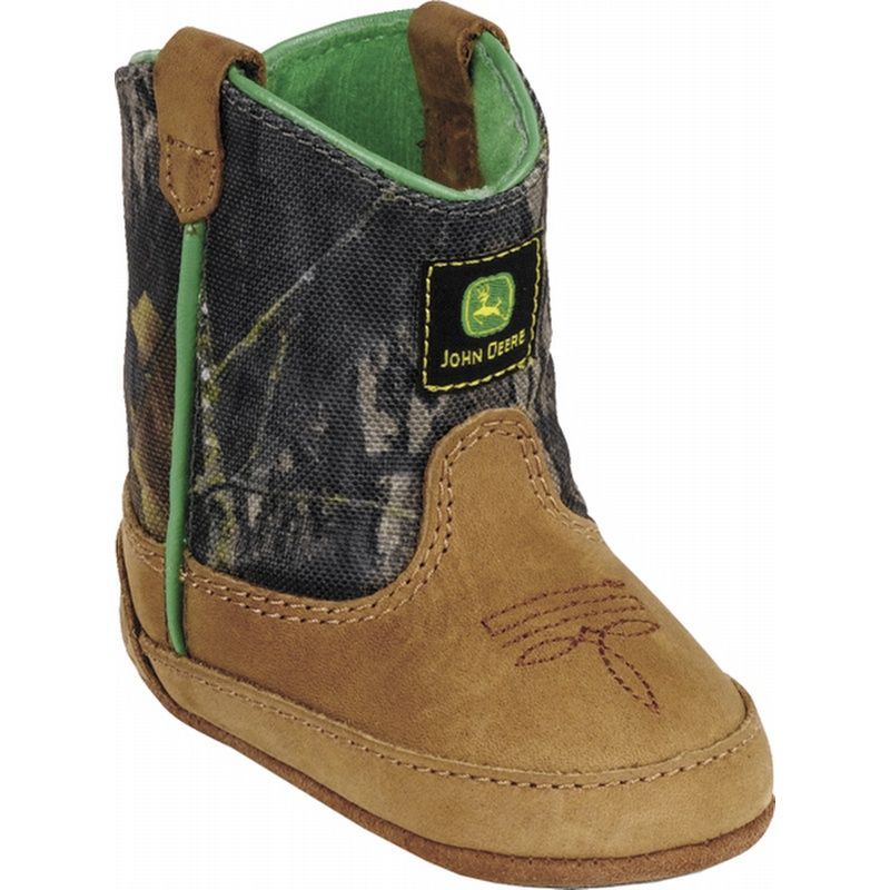 camo baby boy clothes | Babys John Deere Johnny Popper Leather Wellington Boots