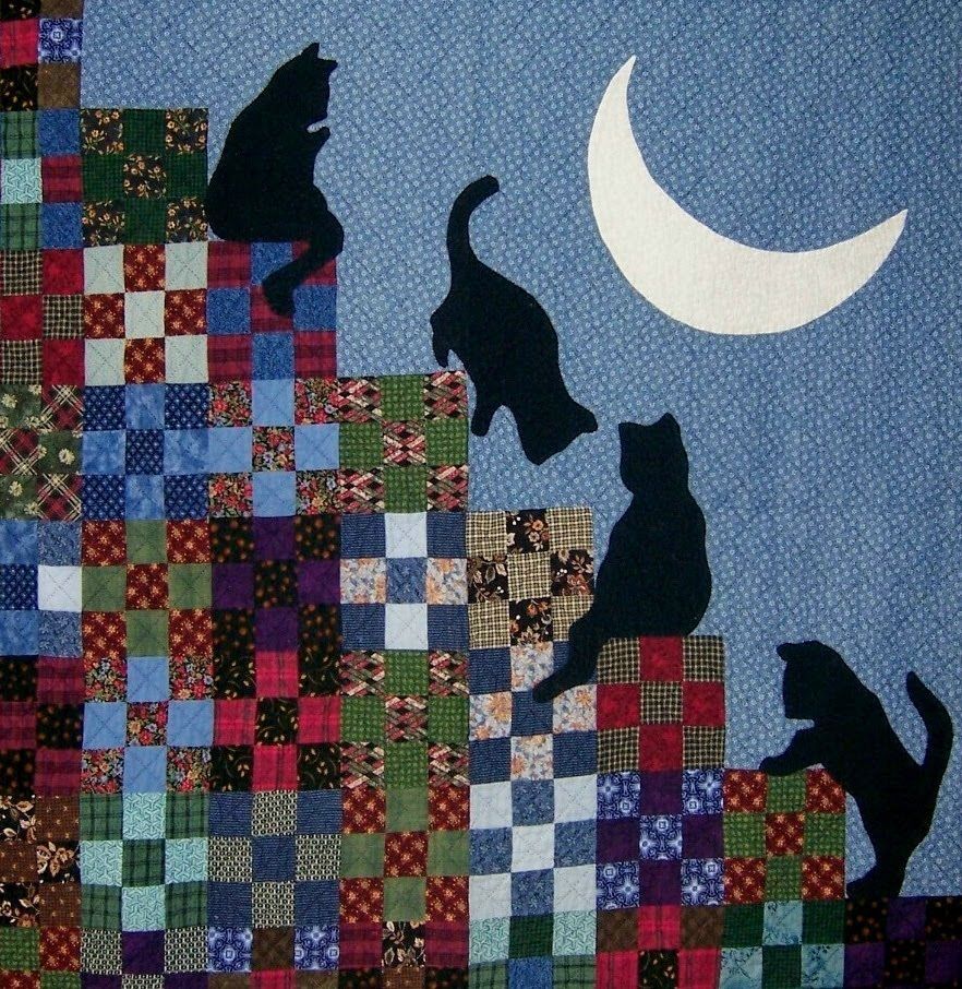 cat quilts | Quilt Inspiration: The Best of Cat Quilts! Part Three