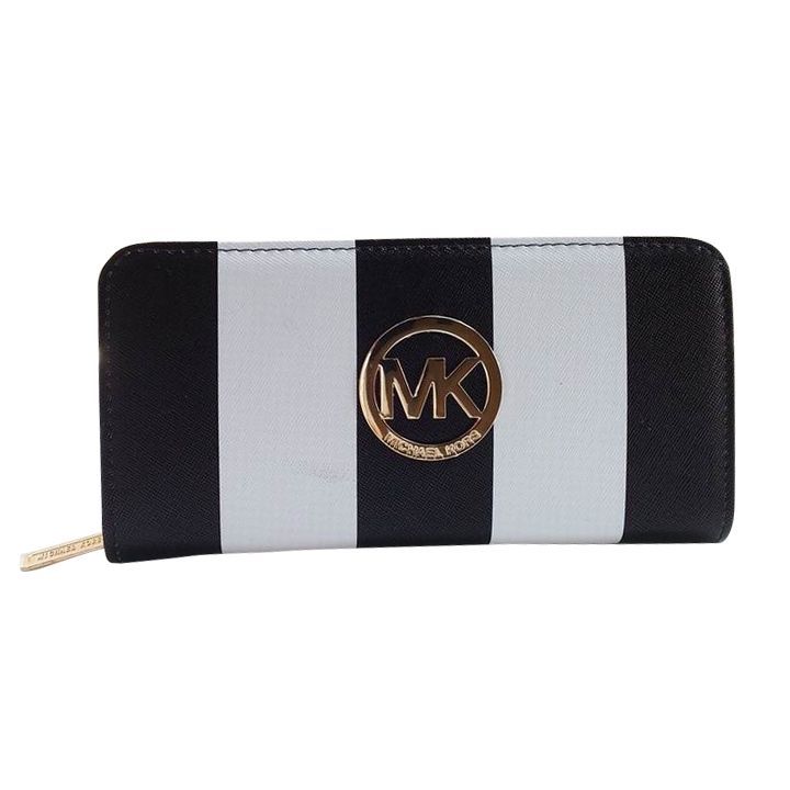 #CelebrateWith #NYFW Michael Kors Striped Large Black Wallets Enjoys Great Popul