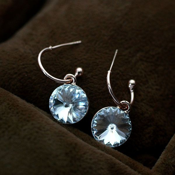 cheerful icy blue drop earring