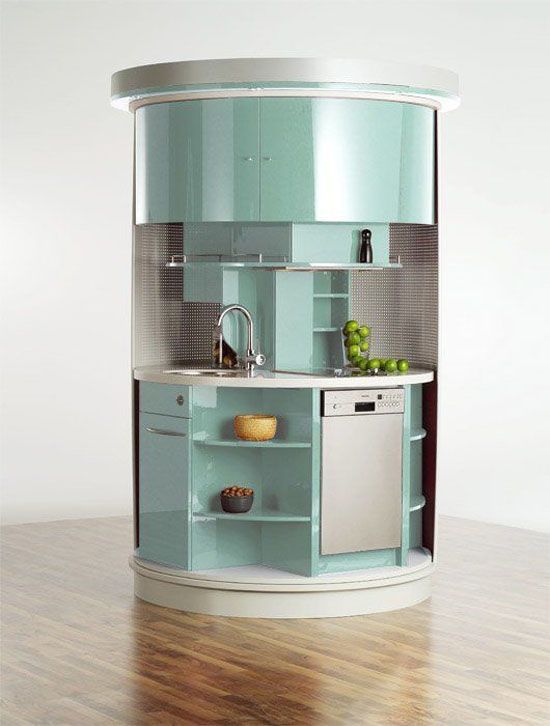 Circle kitchen island cabinet for small place kitchens