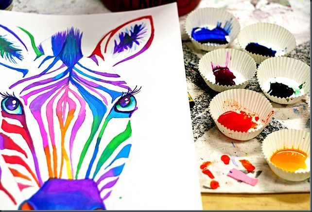 color wheel zebras – so gorgeous! would love to try these with my girls. // smAR