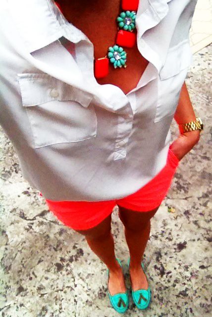 Colorful summer outfit, preppy & cute