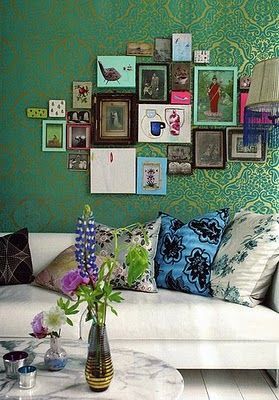 Colorful wall, colorful frames, love everything