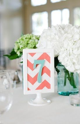 coral and mint wedding | Coral and Seafoam : wedding color scheme decor greenvil