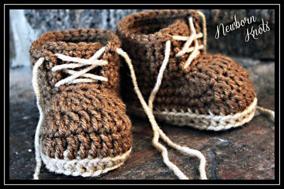 Crochet Pattern for Boys or Girls Baby Work Booties. Pattern number 011. Instant