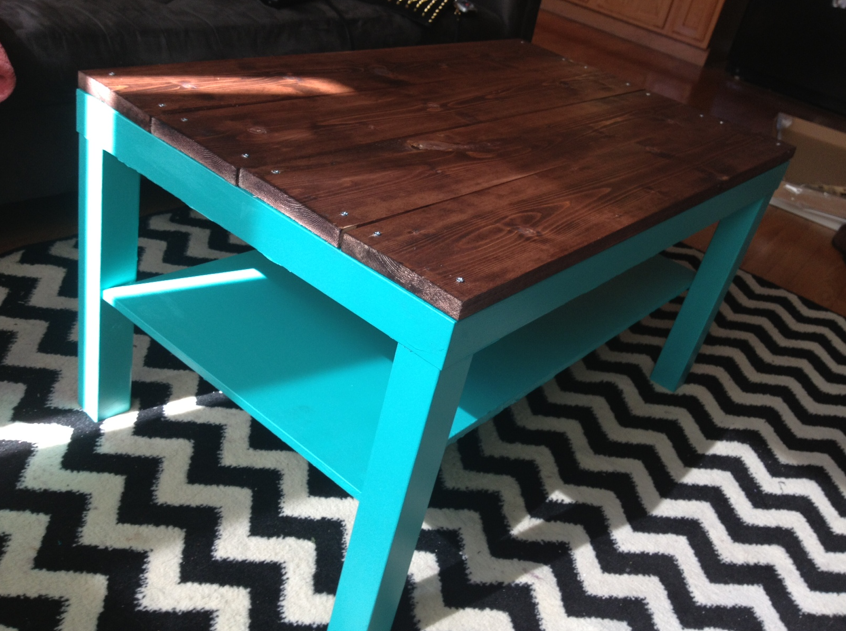 DIY: Ikea Hack Coffee Table {Rose Gold Walls Blog} super cute idea!