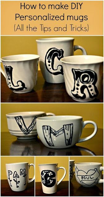 DIY Personalized Mugs with tips on how to make this popular project!