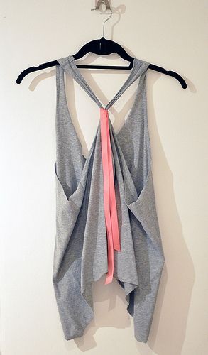 DIY racerback tank– turn that ugly BIG tee, into a sweet racerback! Easy to do.
