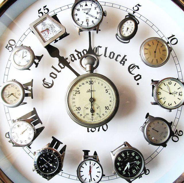 DIY:: Repurposed wrist watches into a  wall clock.