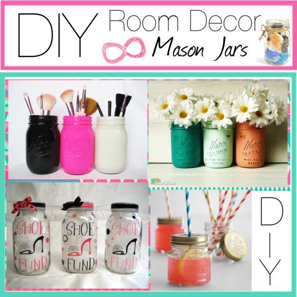 “DIY Room Decor! Mason Jars” by that-diy-tip-gurl on Polyvore
