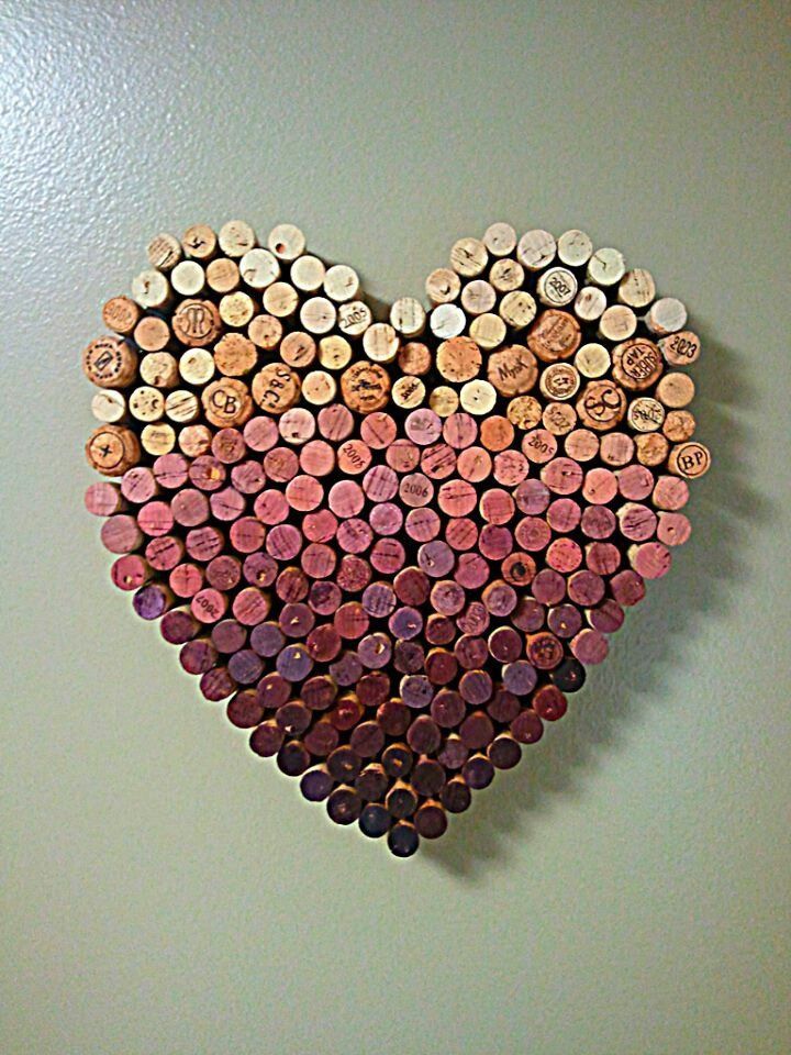 DIY: Wall Art! Heart made out of Wine Corks