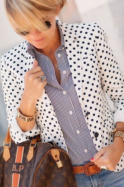 dots stripes Louis Vuitton bag
