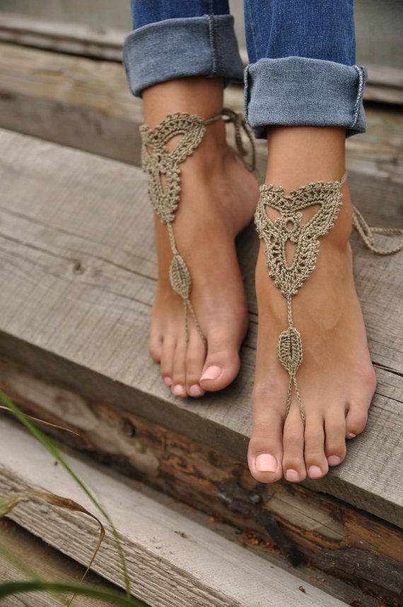 Dress up those summer feet with these naked sandals. Great around the house or a