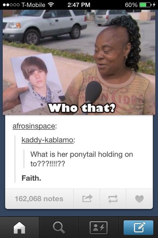 Epic Ponytail and Faith in Justin Bieber – Hair Fail —- funny pictures hilario