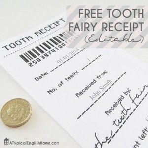 Free Free Tooth Fairy Receipt Template Printable #247moms