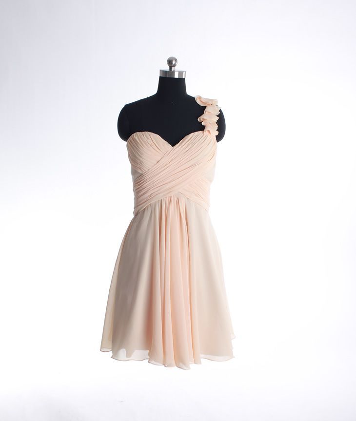 Gorgeous tea-length A-line bridesmaid dress