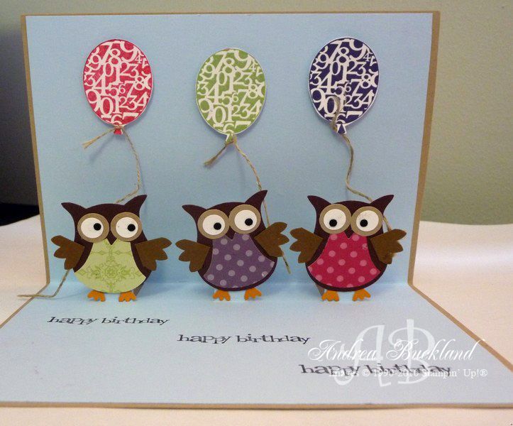 handmade card templates | Creating Cards with Andrea: Pop Up Owls