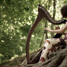 Harp music in the forest