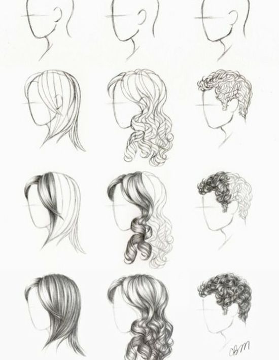 How To Draw Hair- Yes Please!!! :) More Hair Drawing Stuff.  #drawhair #drawingh